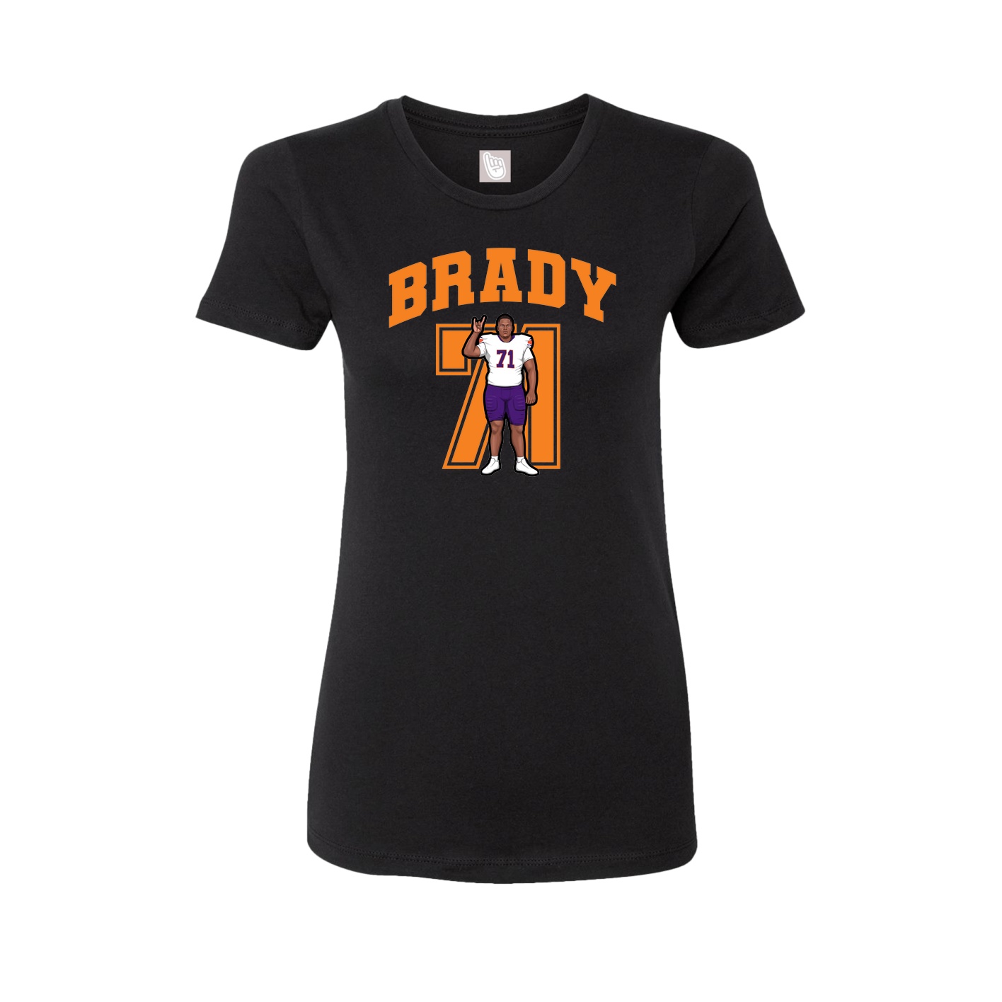 Fitted Women's Tee — Number in Black