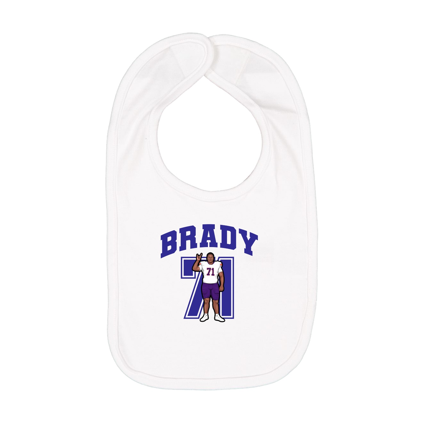Infant Bib — Number in White