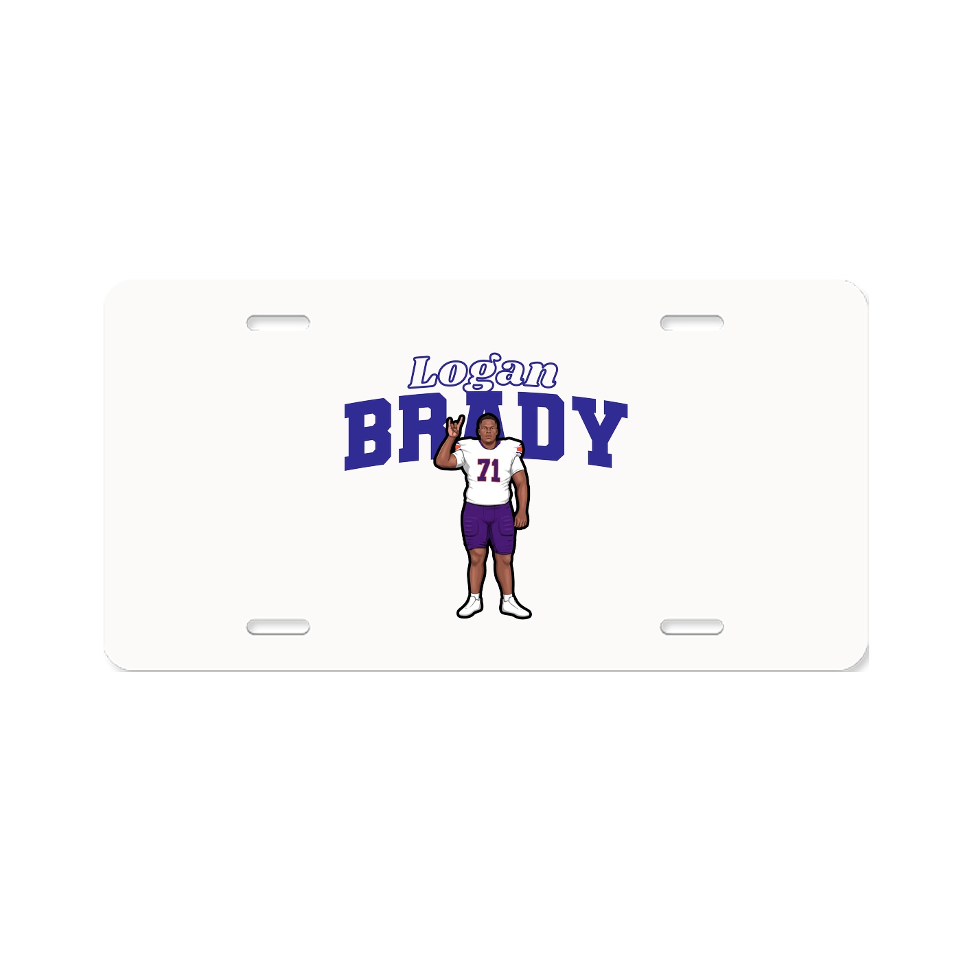 License Plate — Name Arch in Classic