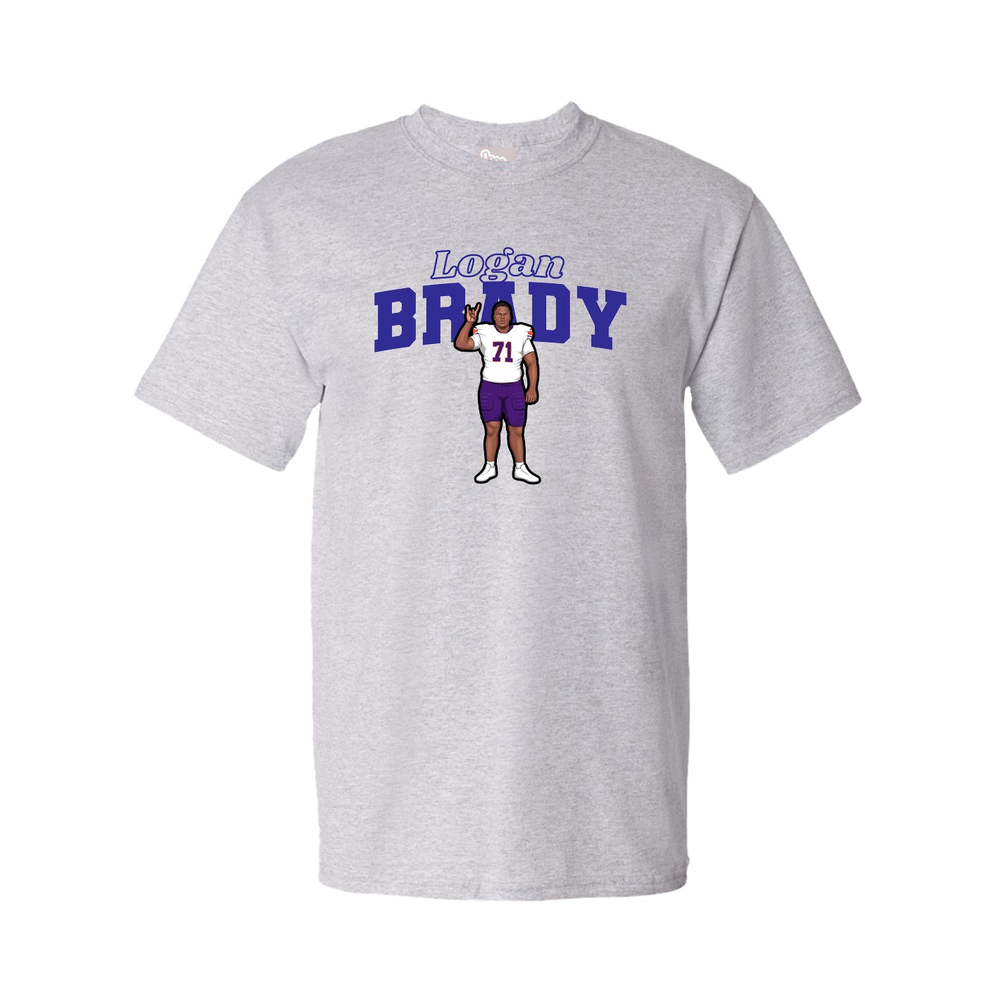 Youth Tee — Name Arch in Grey