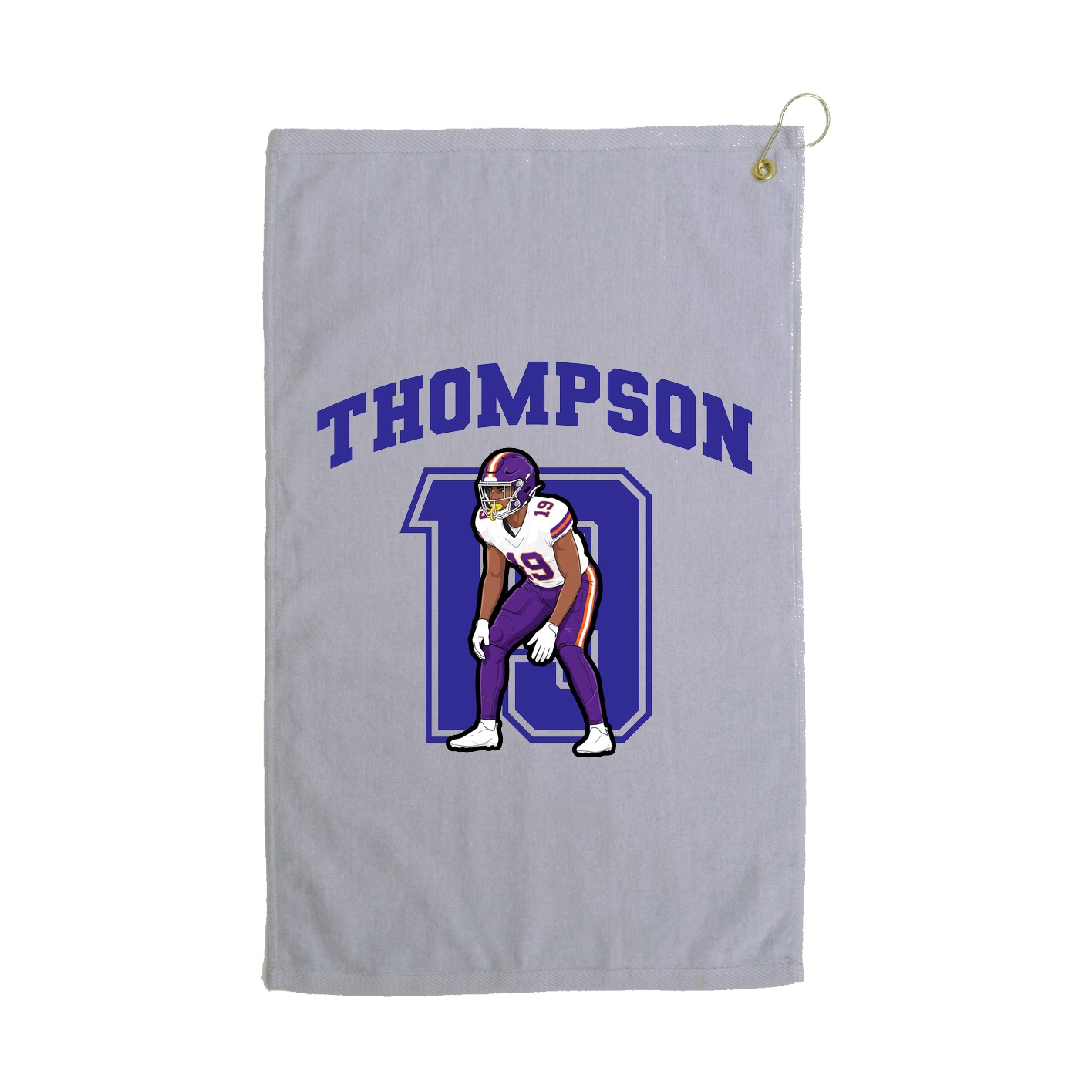 Golf Towel — Number in Grey