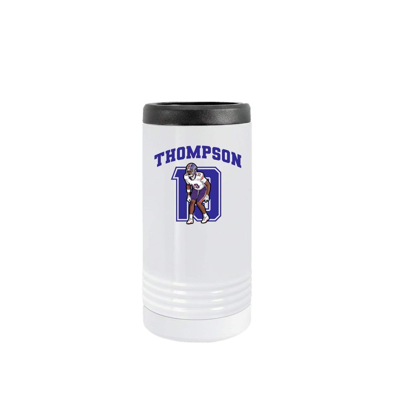 Slim Beverage Holder — Number in White