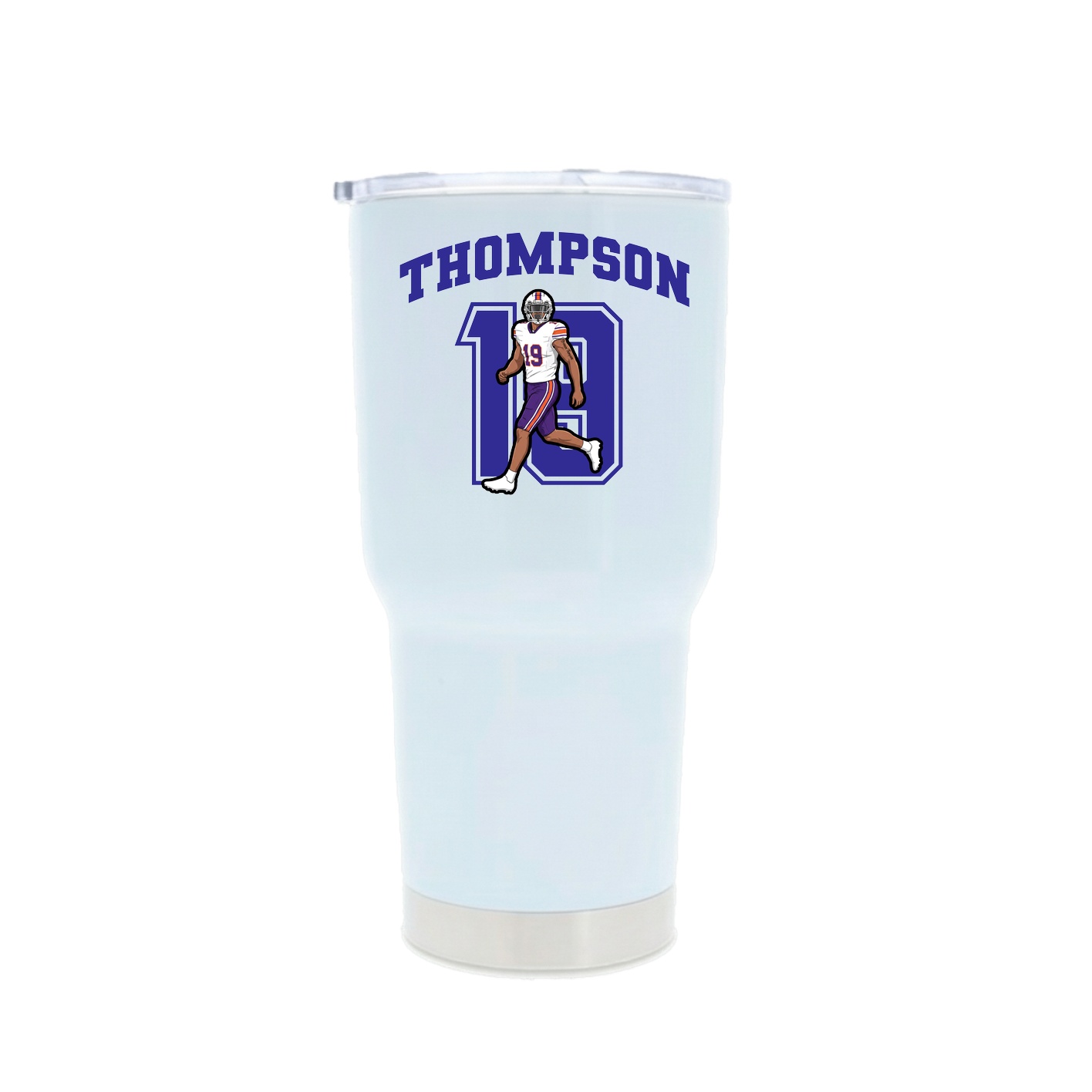 30oz Stainless Steel Tumbler — Number in White