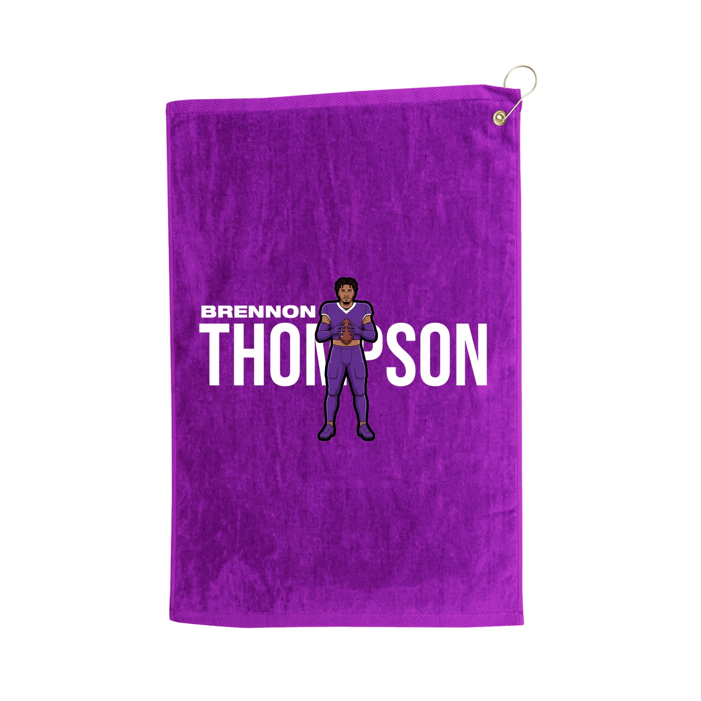 Golf Towel — Player Name in Purple