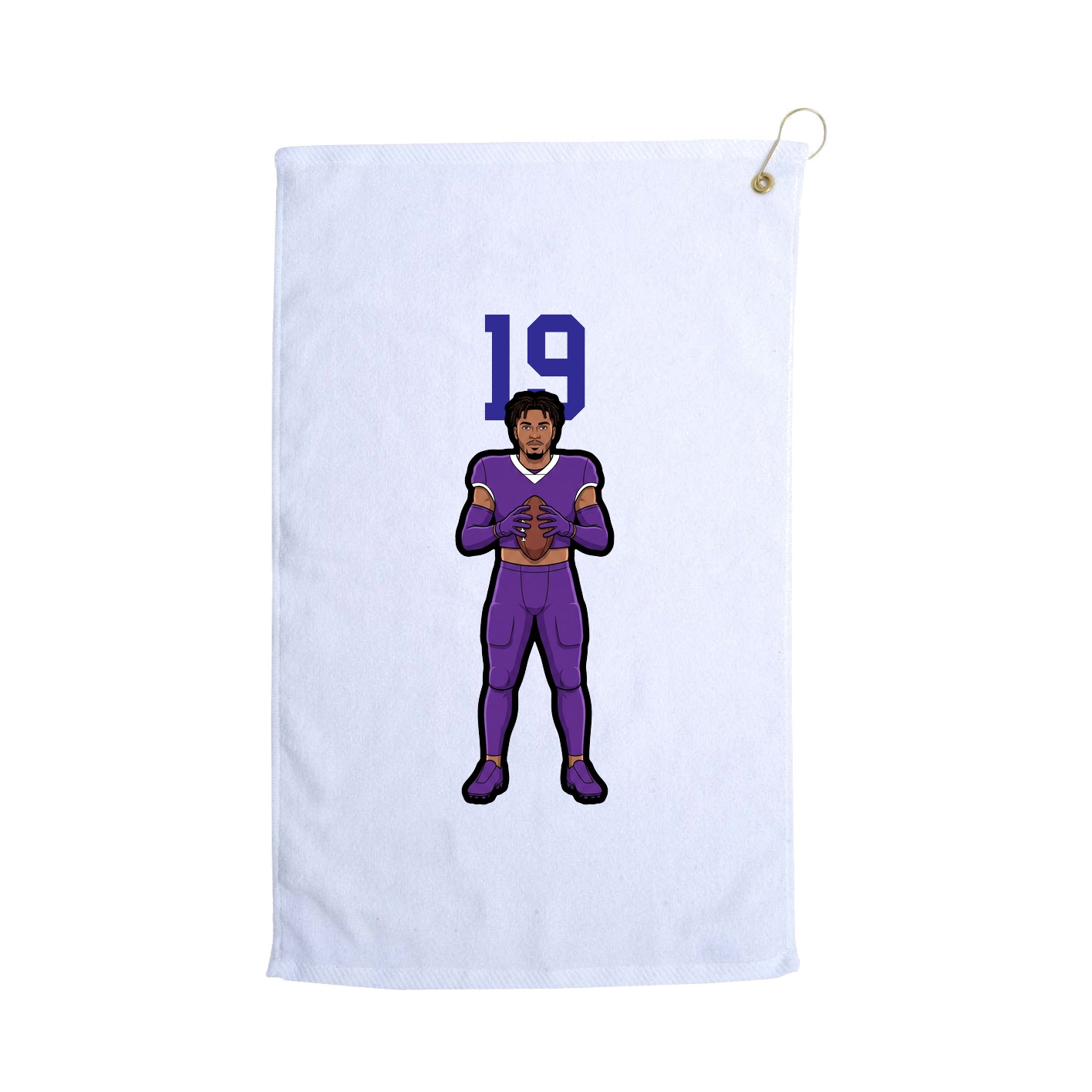 Golf Towel — Number Top in White