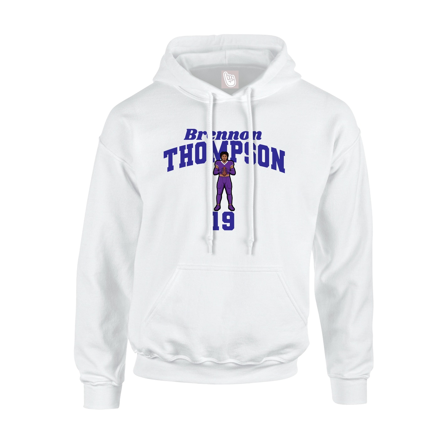 Youth Hoodie — Signature Arch in White