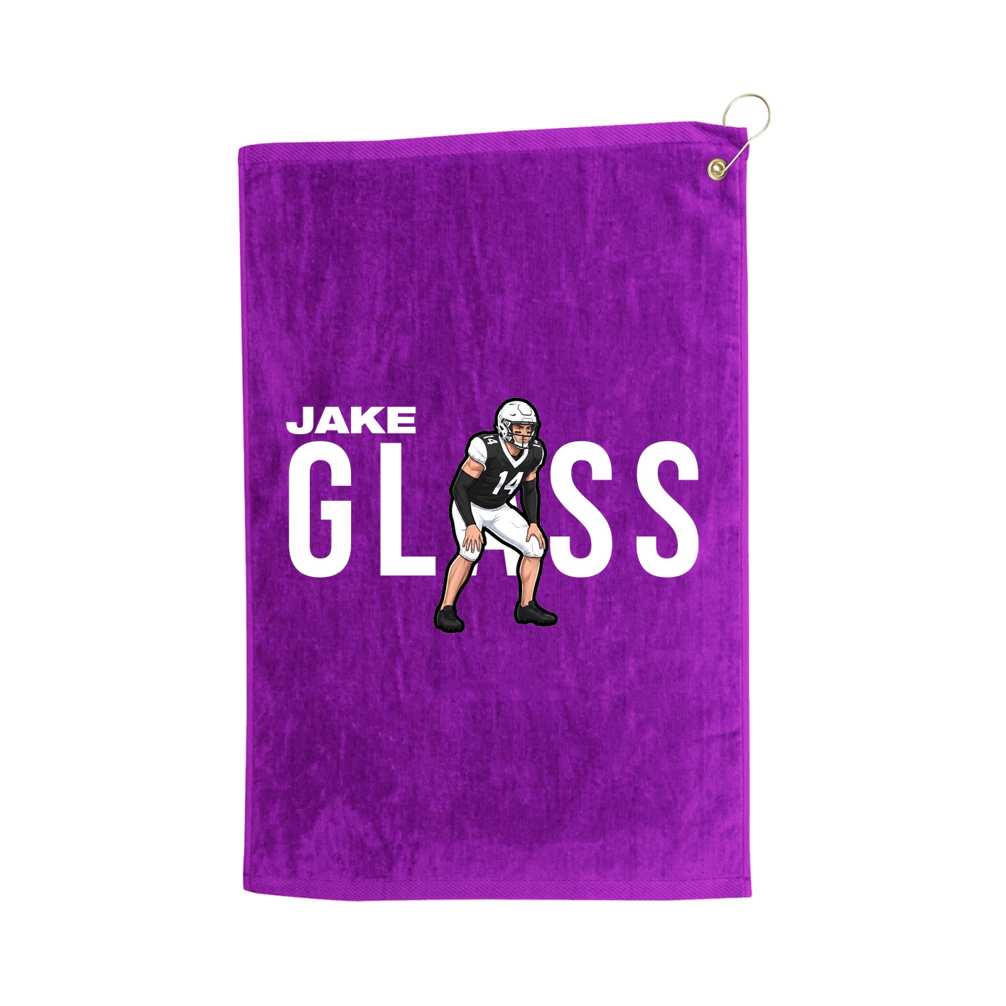 Golf Towel — Player Name in Purple