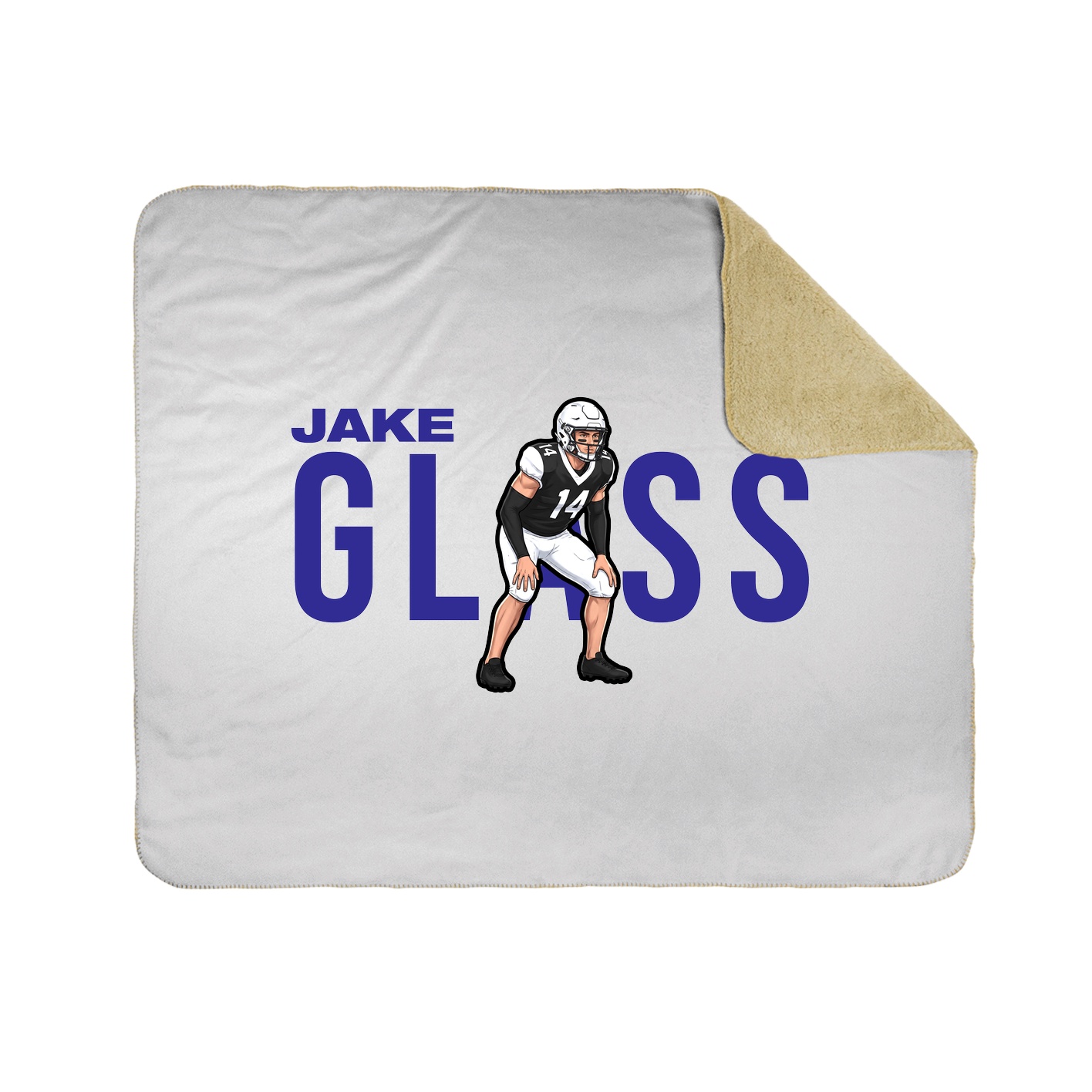 Throw Blanket — Player Name in White