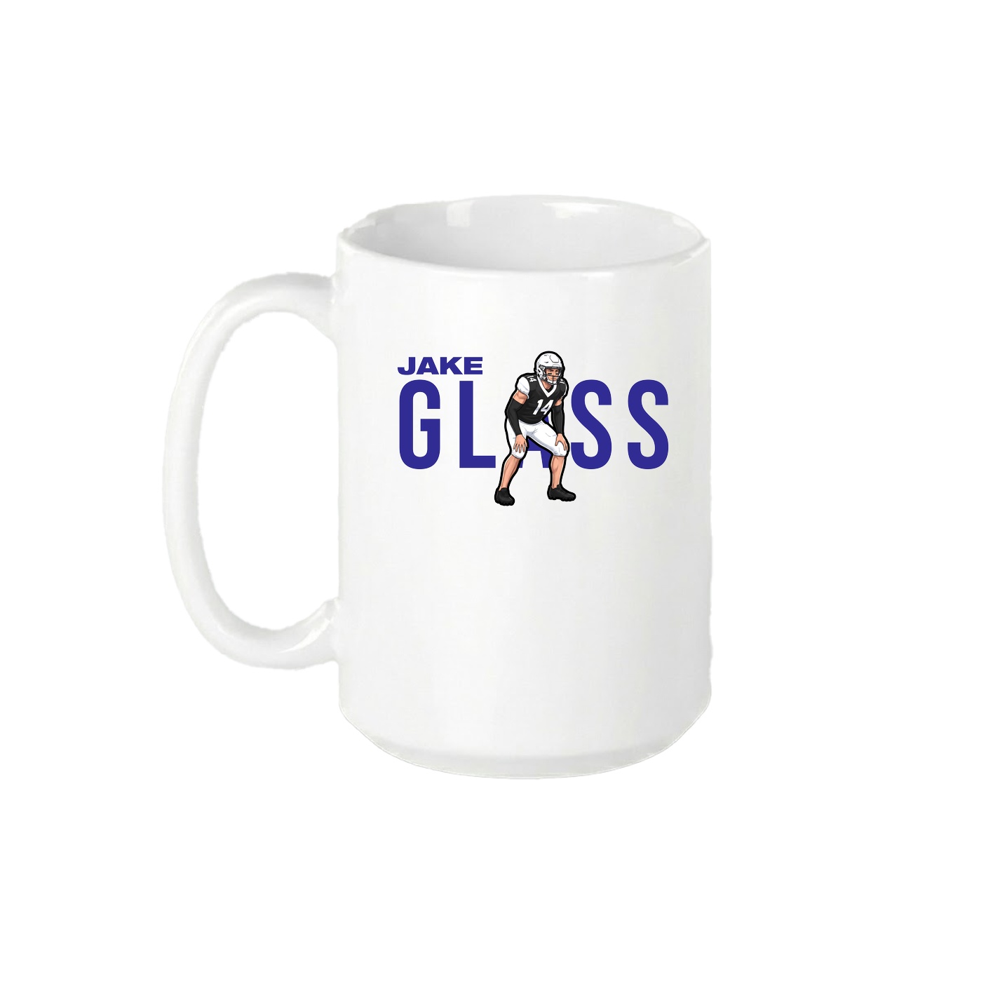 15oz Coffee Mug — Player Name in White
