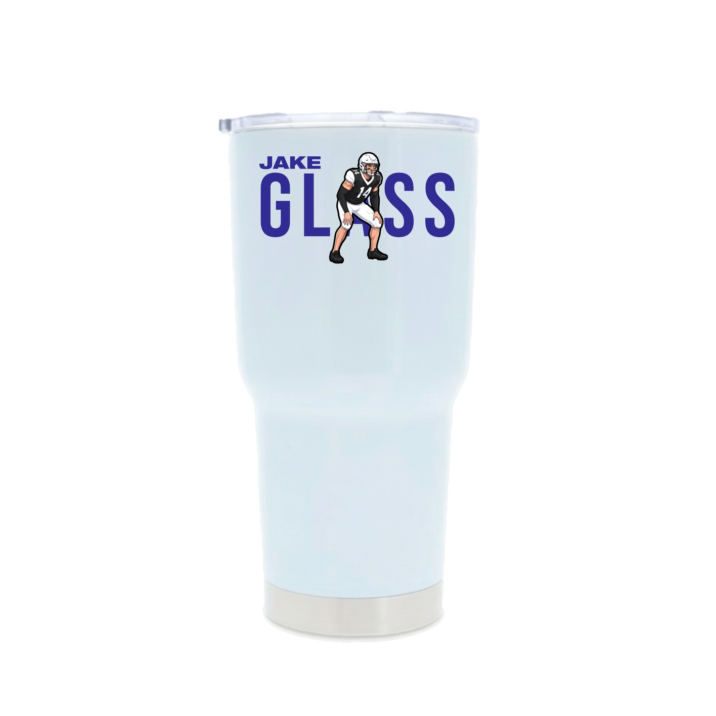 30oz Stainless Steel Tumbler — Player Name in White