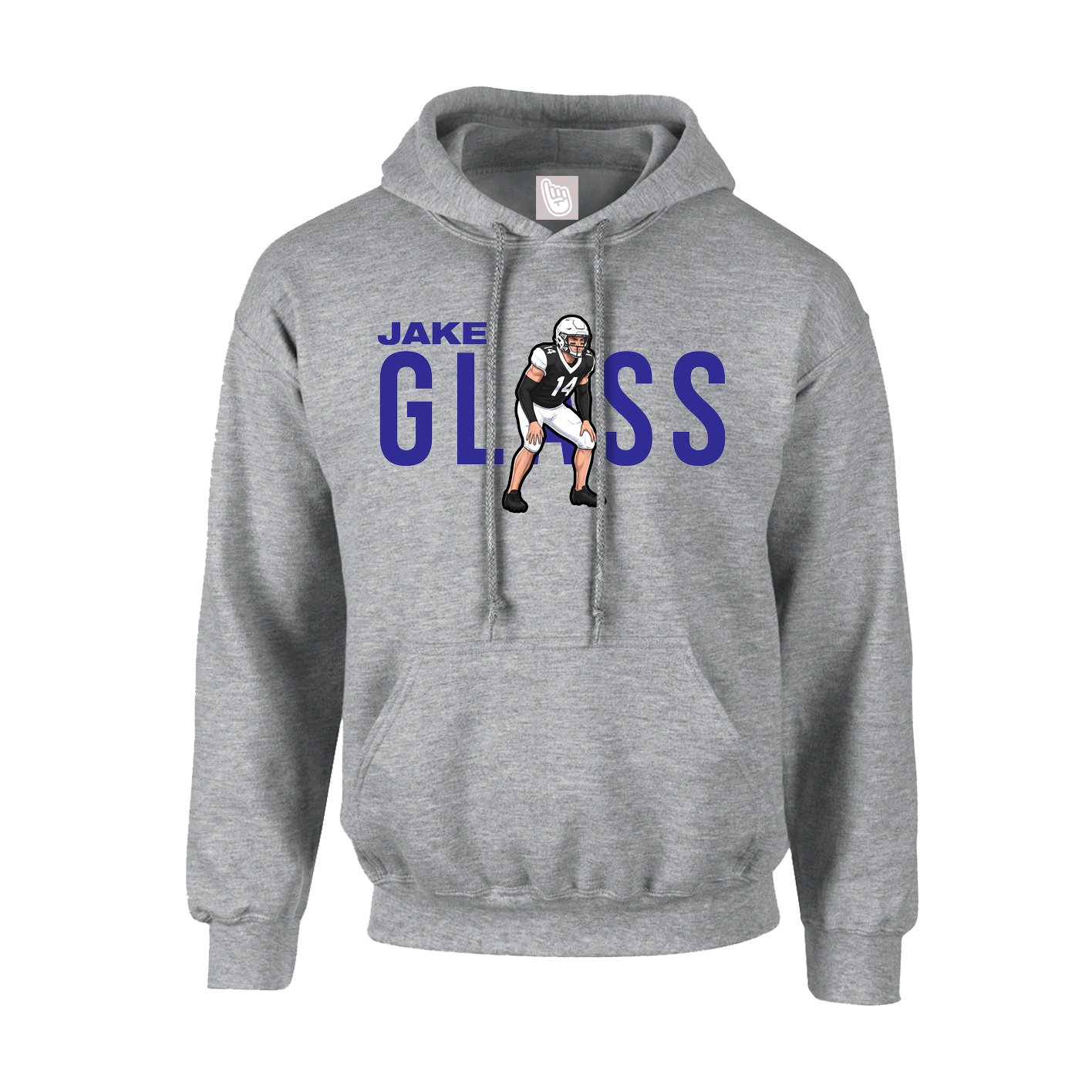 Hoodie — Player Name in Grey