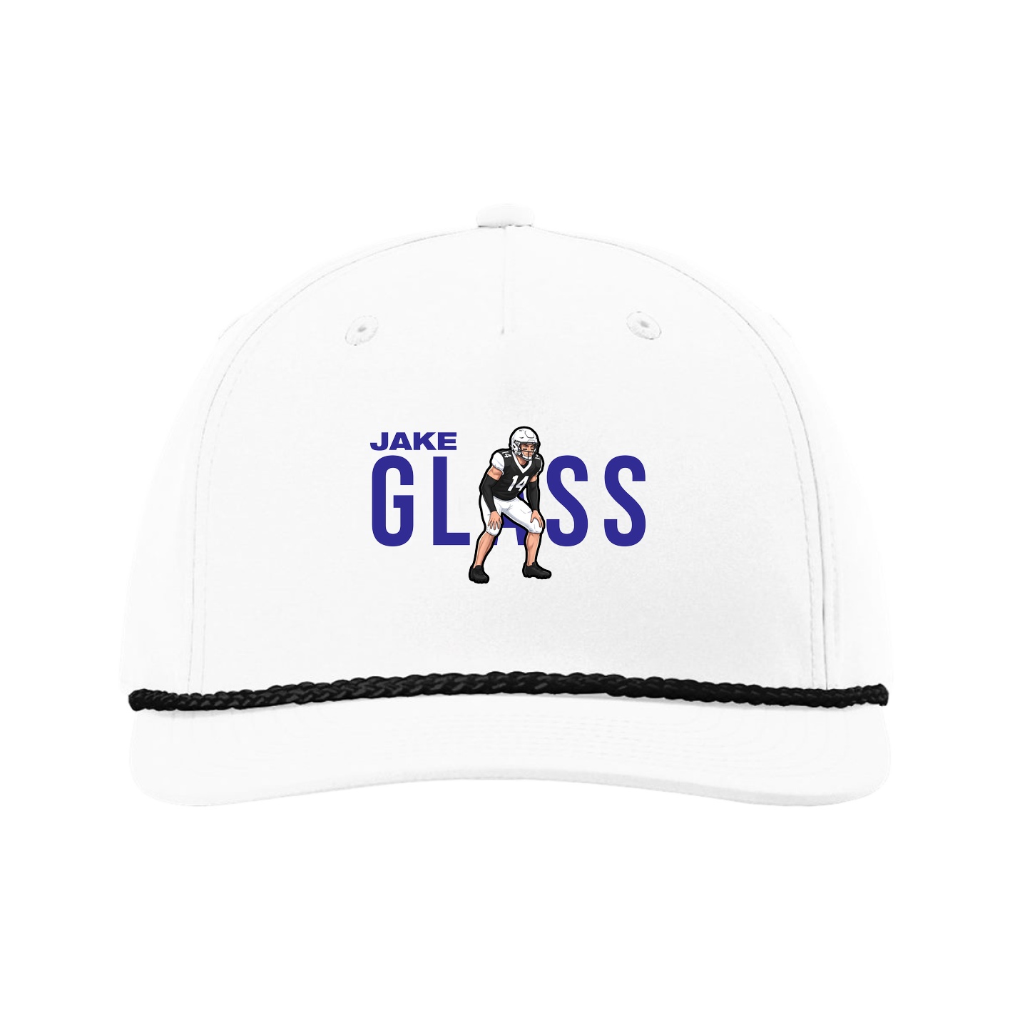 Five-Panel Classic Rope Cap — Player Name in White