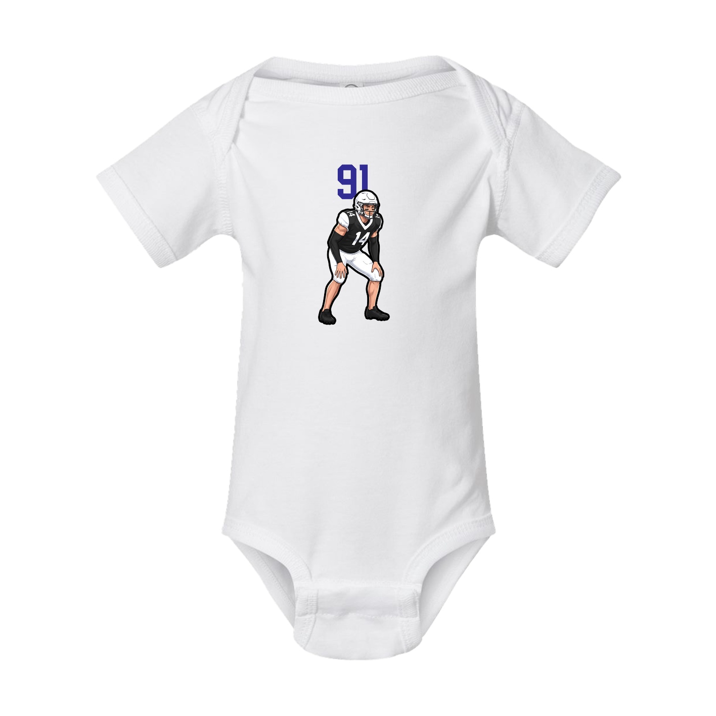 Baby Onesie — Number Top in White