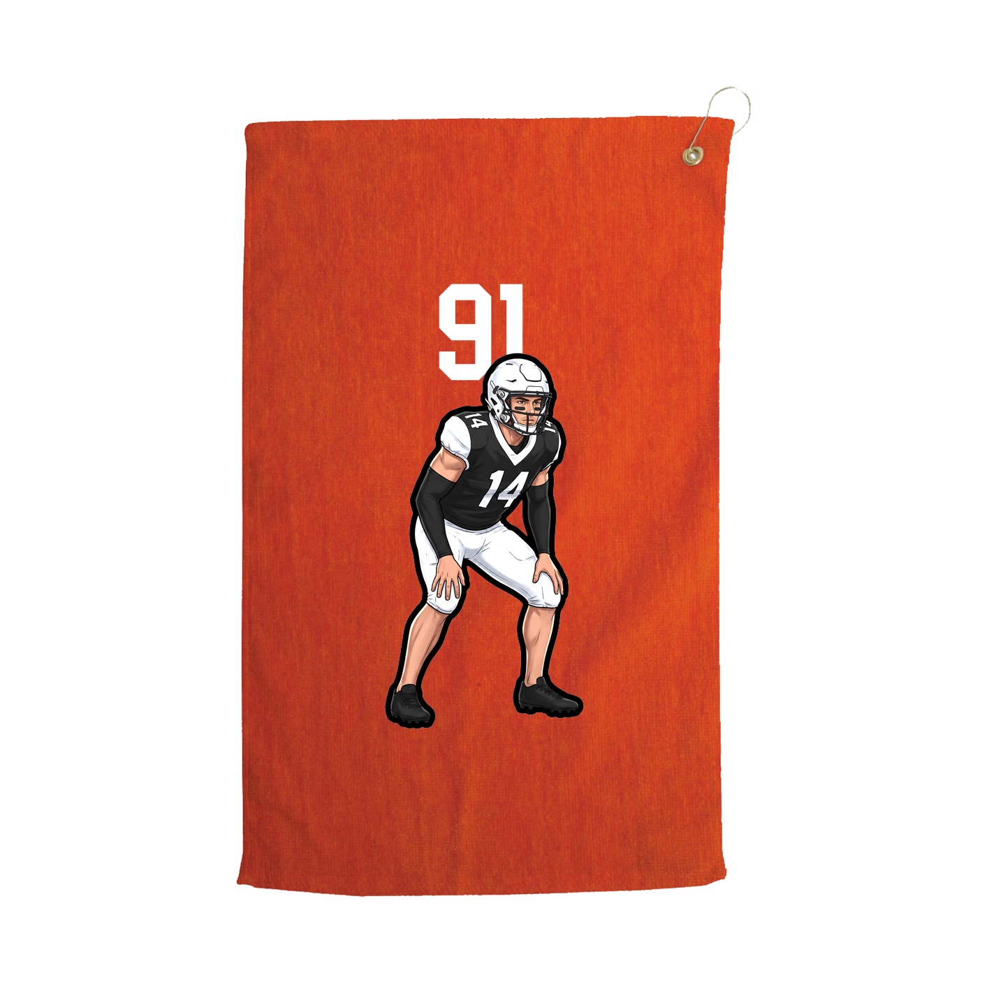 Golf Towel — Number Top in Orange