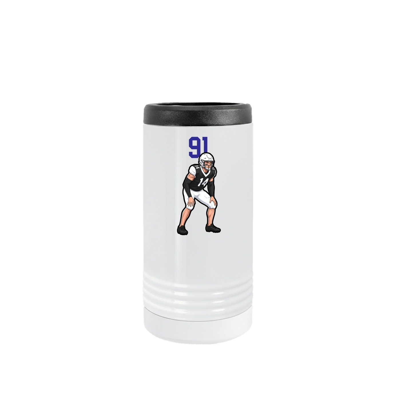 Slim Beverage Holder — Number Top in White