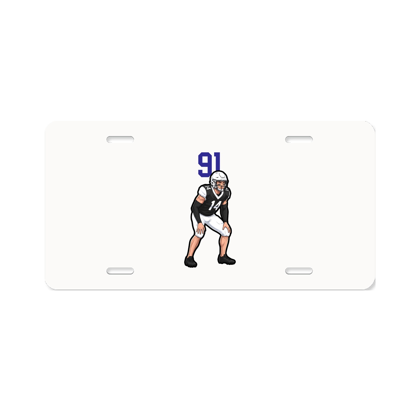 License Plate — Number Top in Classic