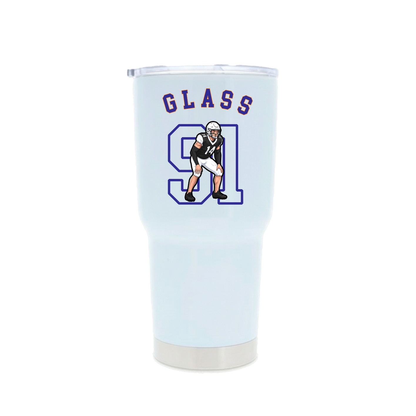 30oz Stainless Steel Tumbler — Shirsey Arch in White