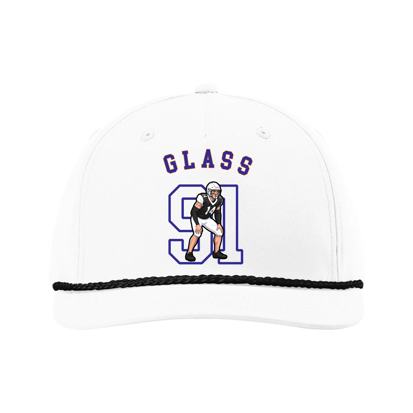 Five-Panel Classic Rope Cap — Shirsey Arch in White