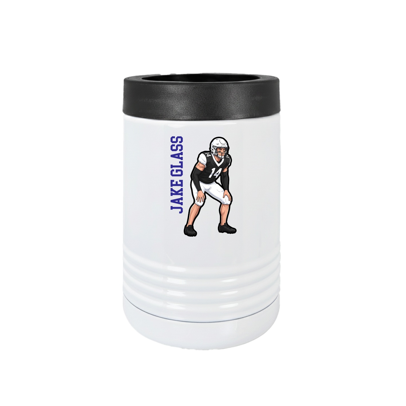 Beverage Holder — Name Vertical in White