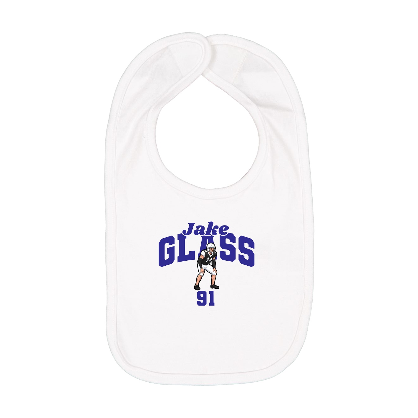 Infant Bib — Signature Arch in White