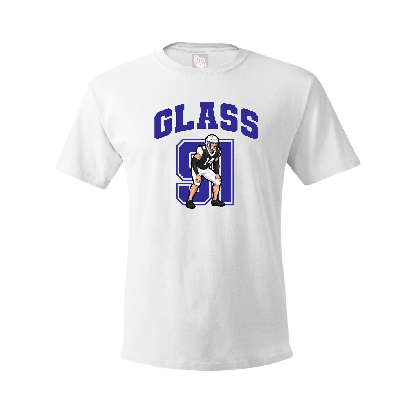 Youth Tee — Number in White