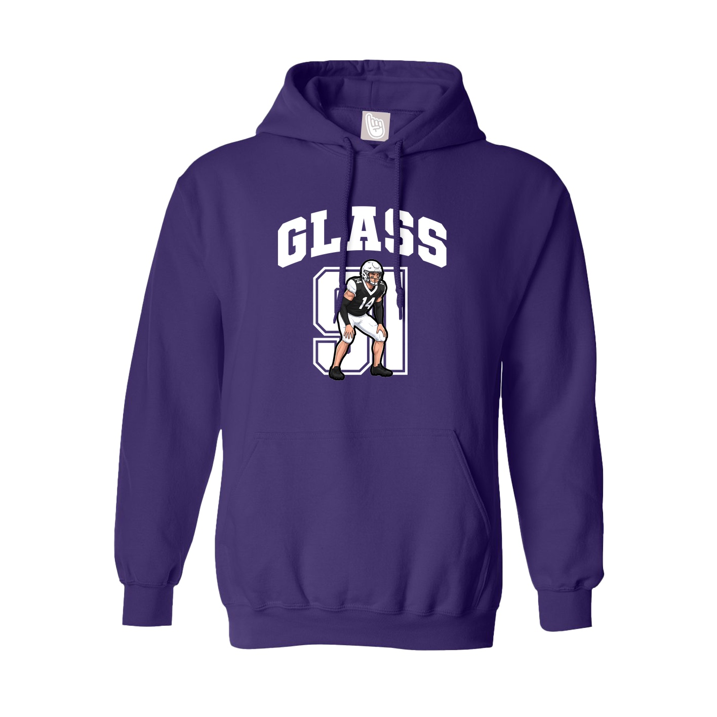 Hoodie — Number in Purple