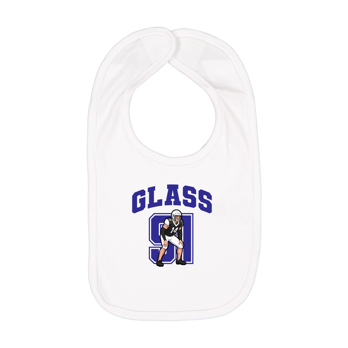Infant Bib — Number in White