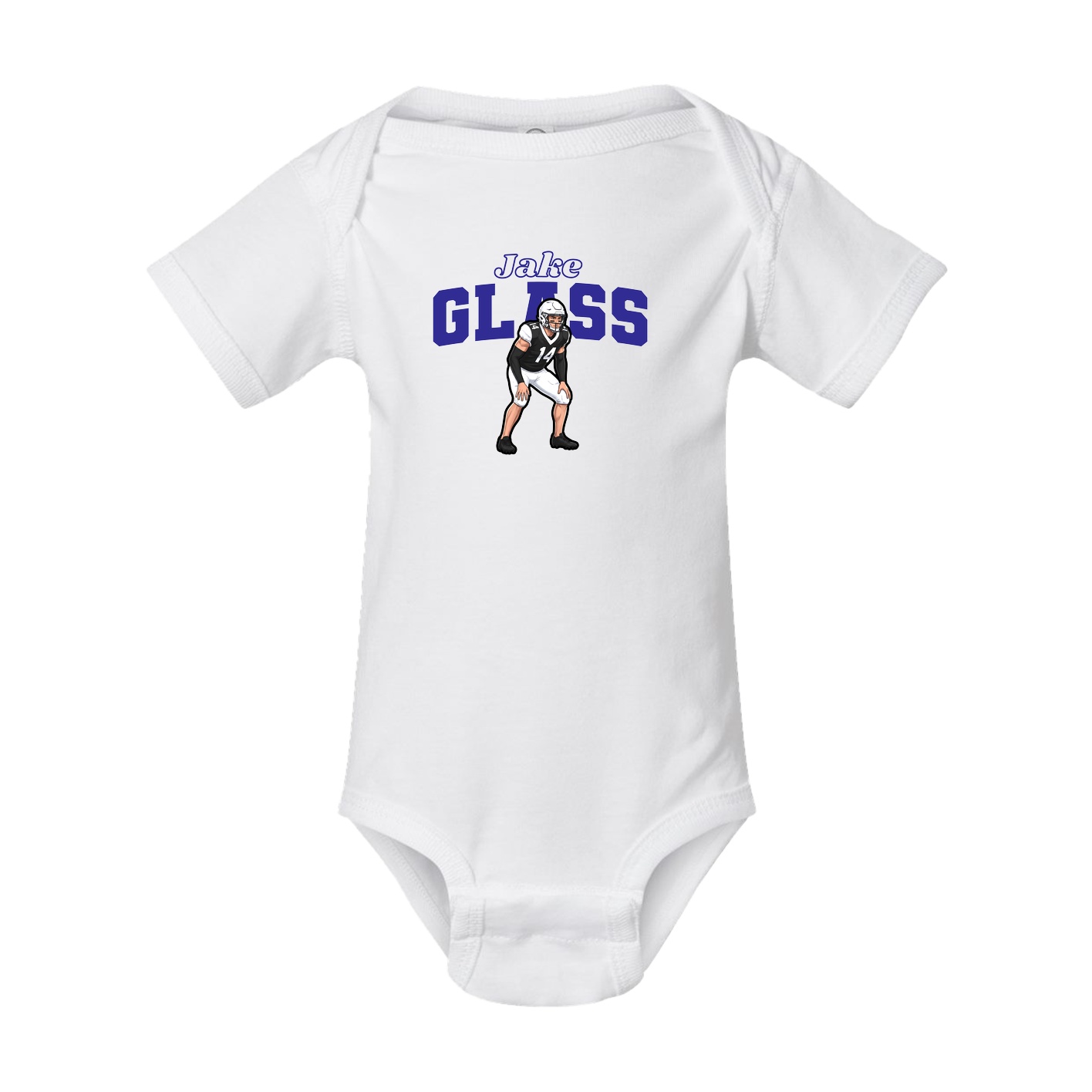 Baby Onesie — Name Arch in White
