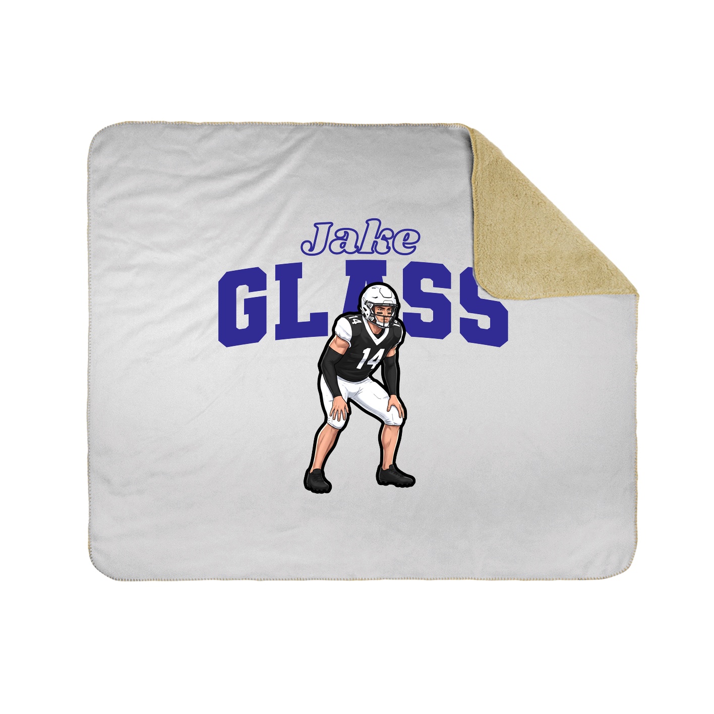Throw Blanket — Name Arch in White
