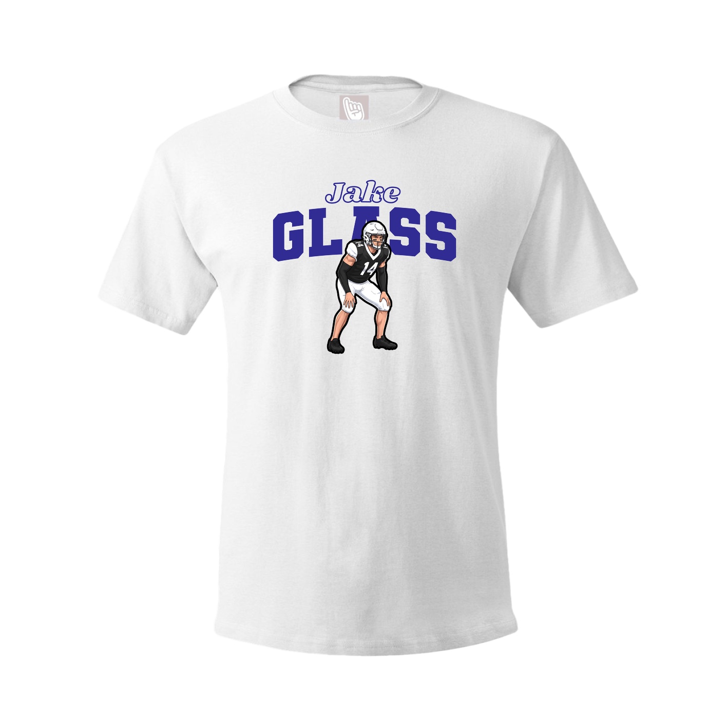 Youth Tee — Name Arch in White