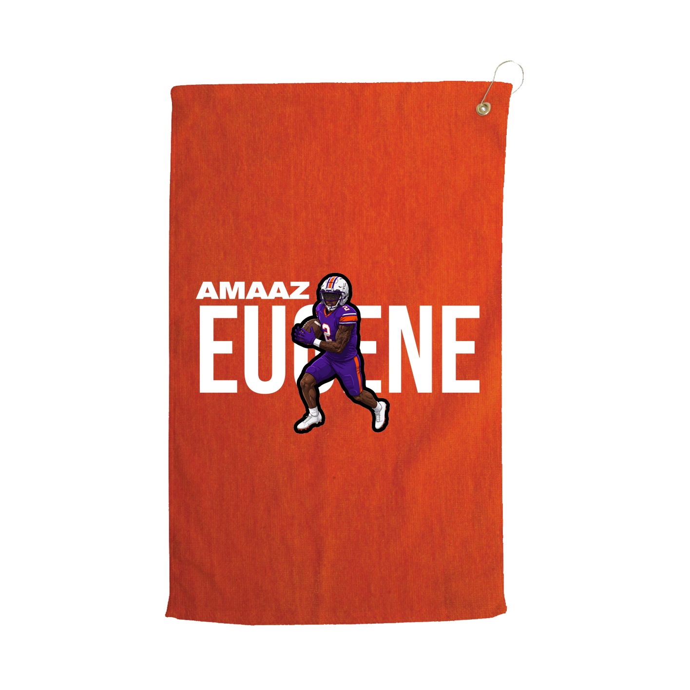 Golf Towel — Player Name in Orange