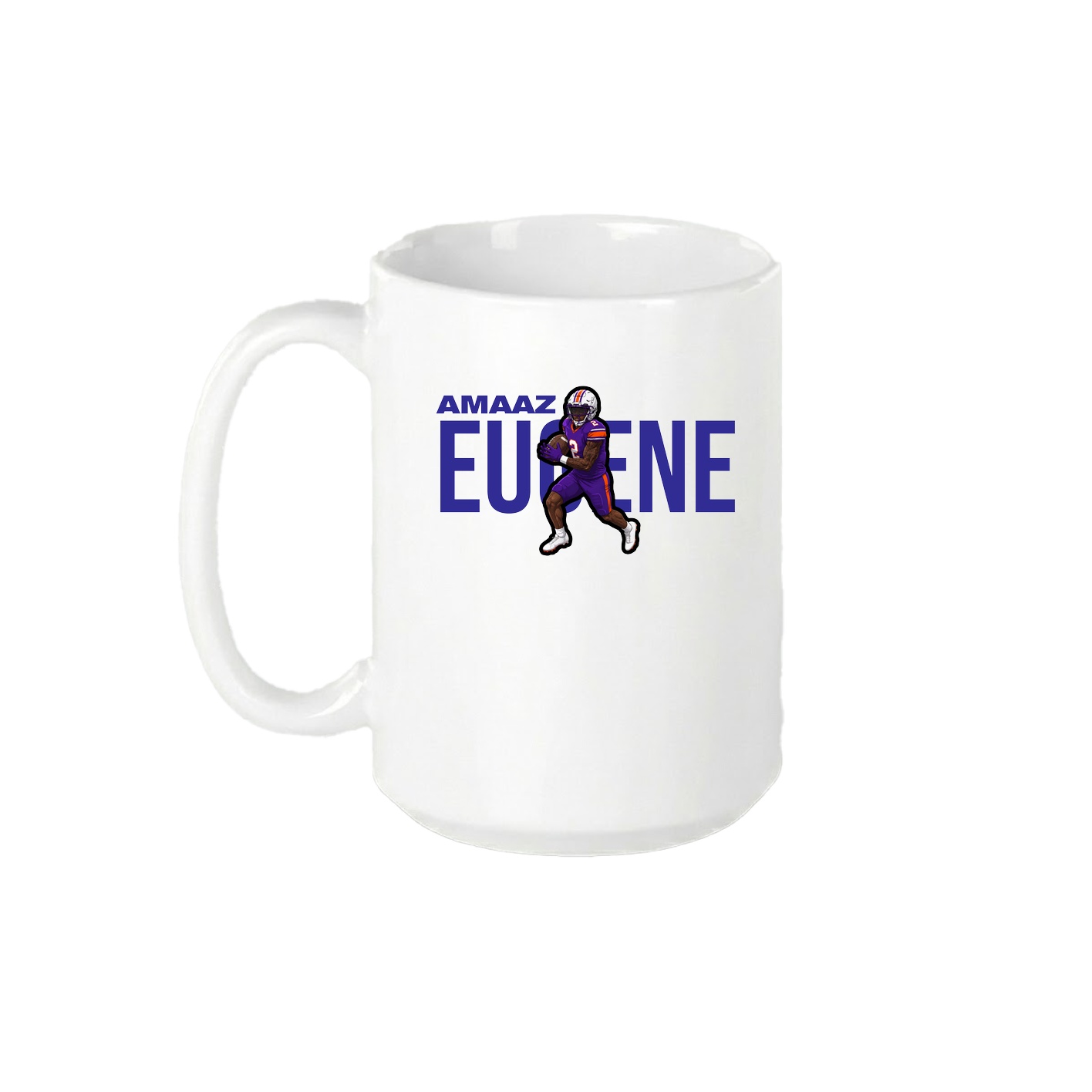 15oz Coffee Mug — Player Name in White