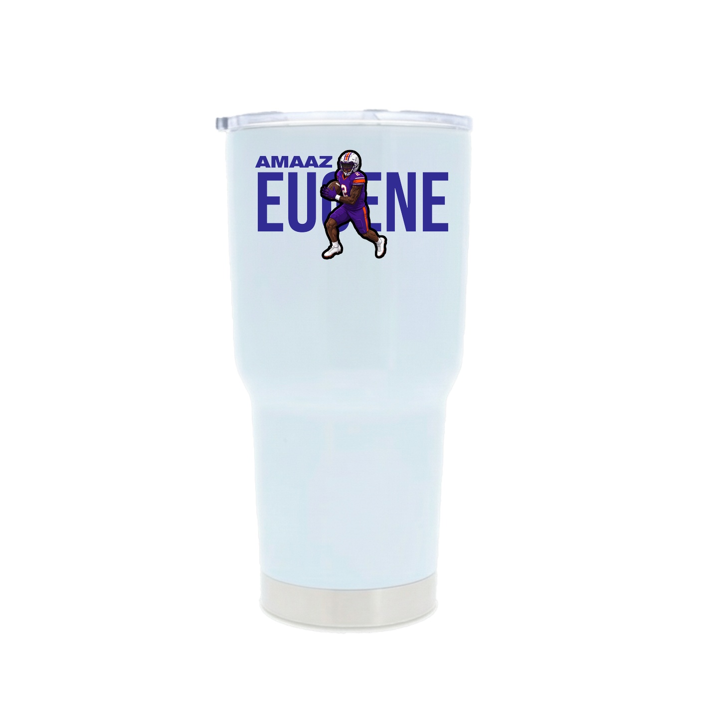 30oz Stainless Steel Tumbler — Player Name in White