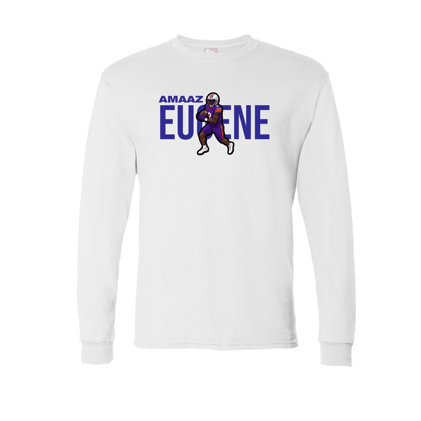 Long Sleeve Tee — Player Name in White
