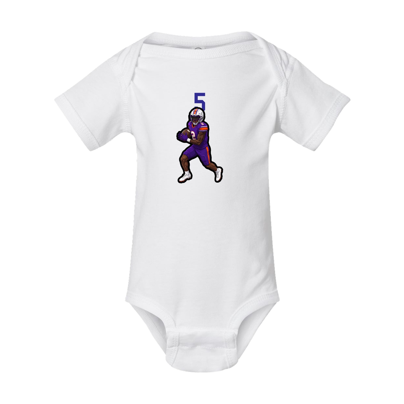 Baby Onesie — Number Top in White