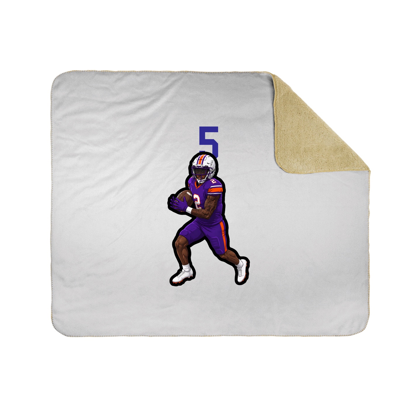 Throw Blanket — Number Top in White
