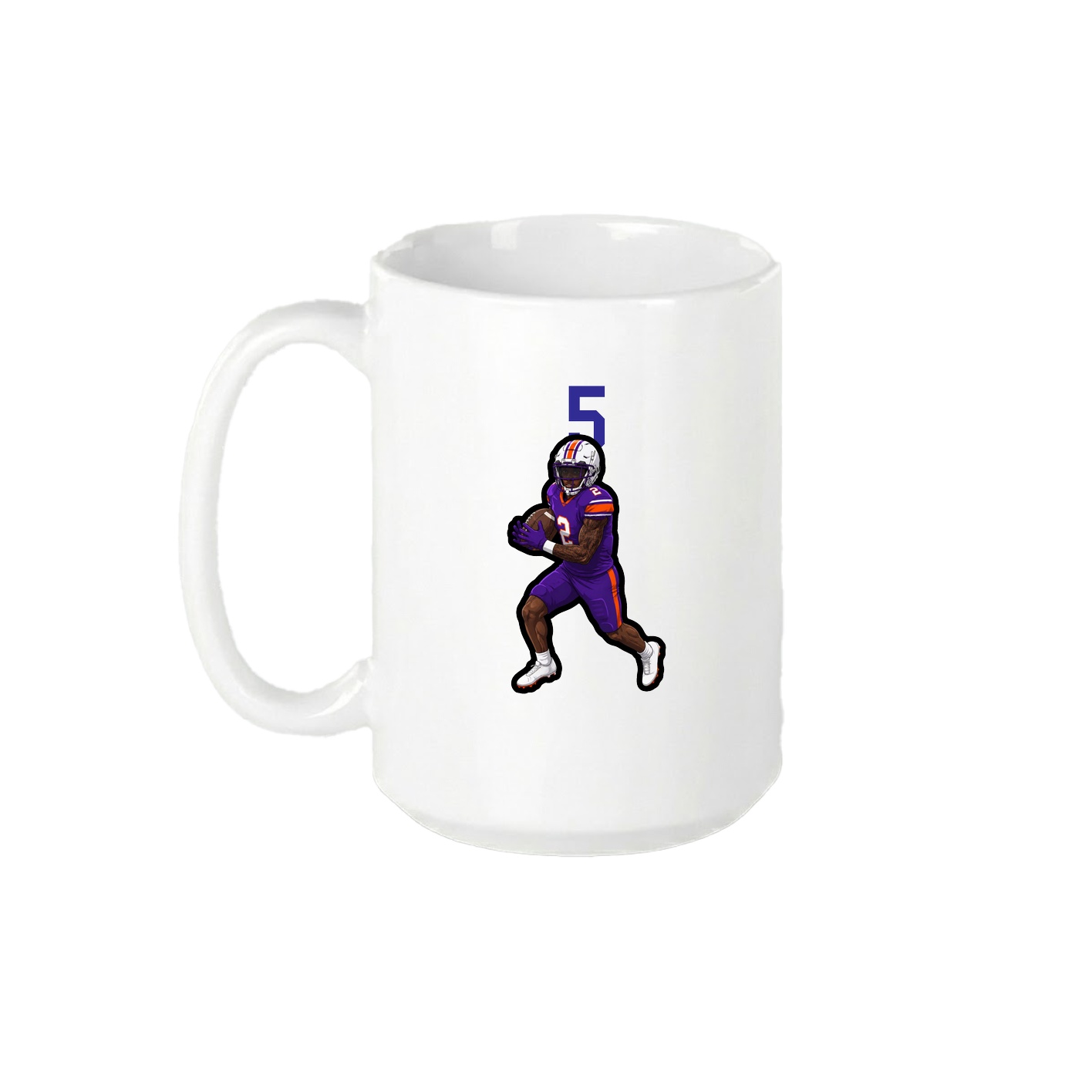 15oz Coffee Mug — Number Top in White