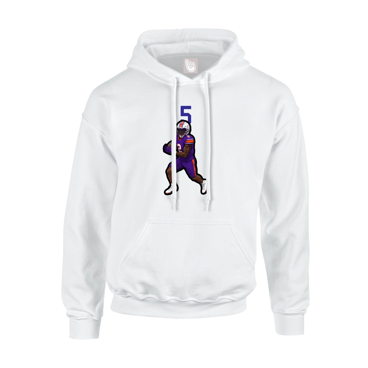 Hoodie — Number Top in White