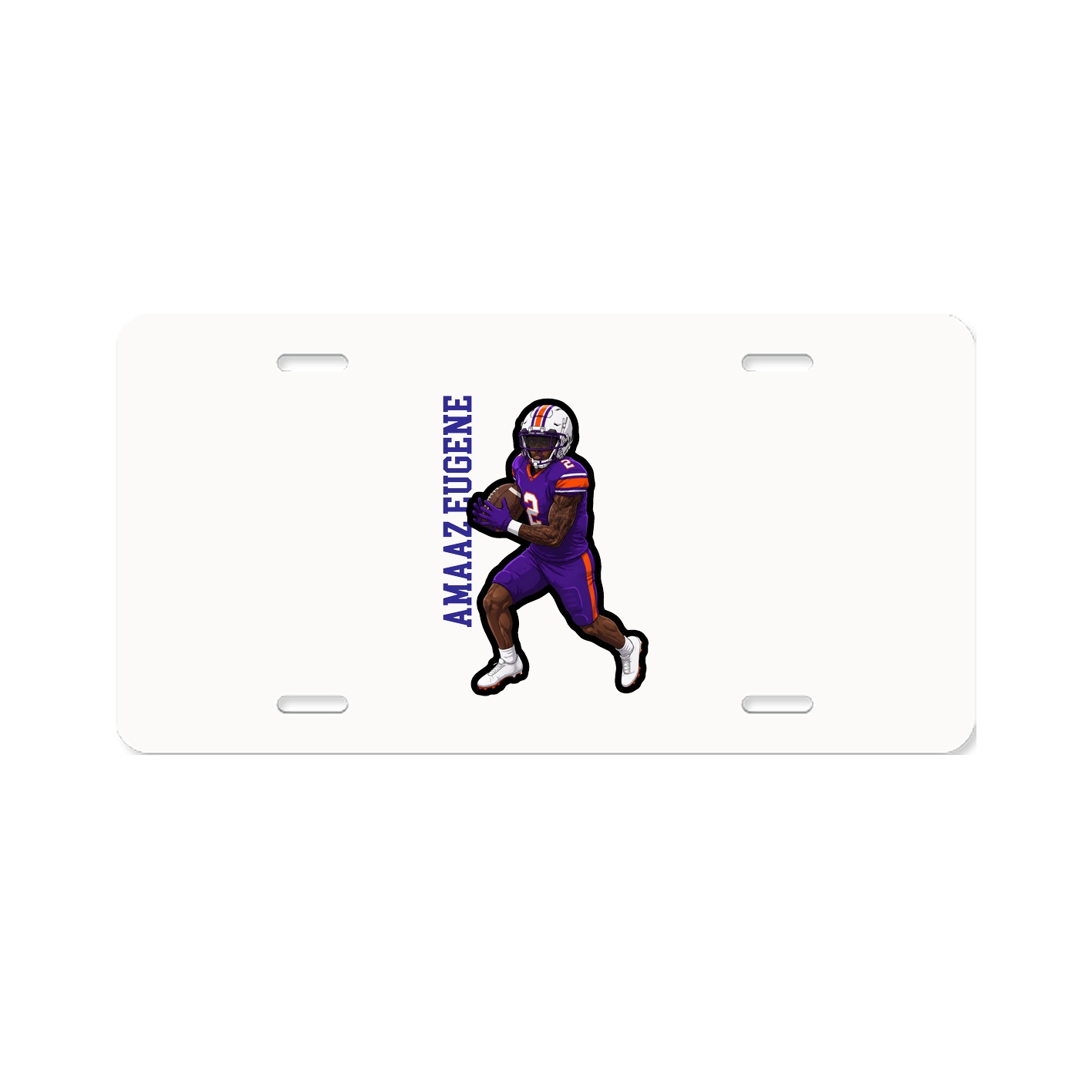 License Plate — Name Vertical in Classic