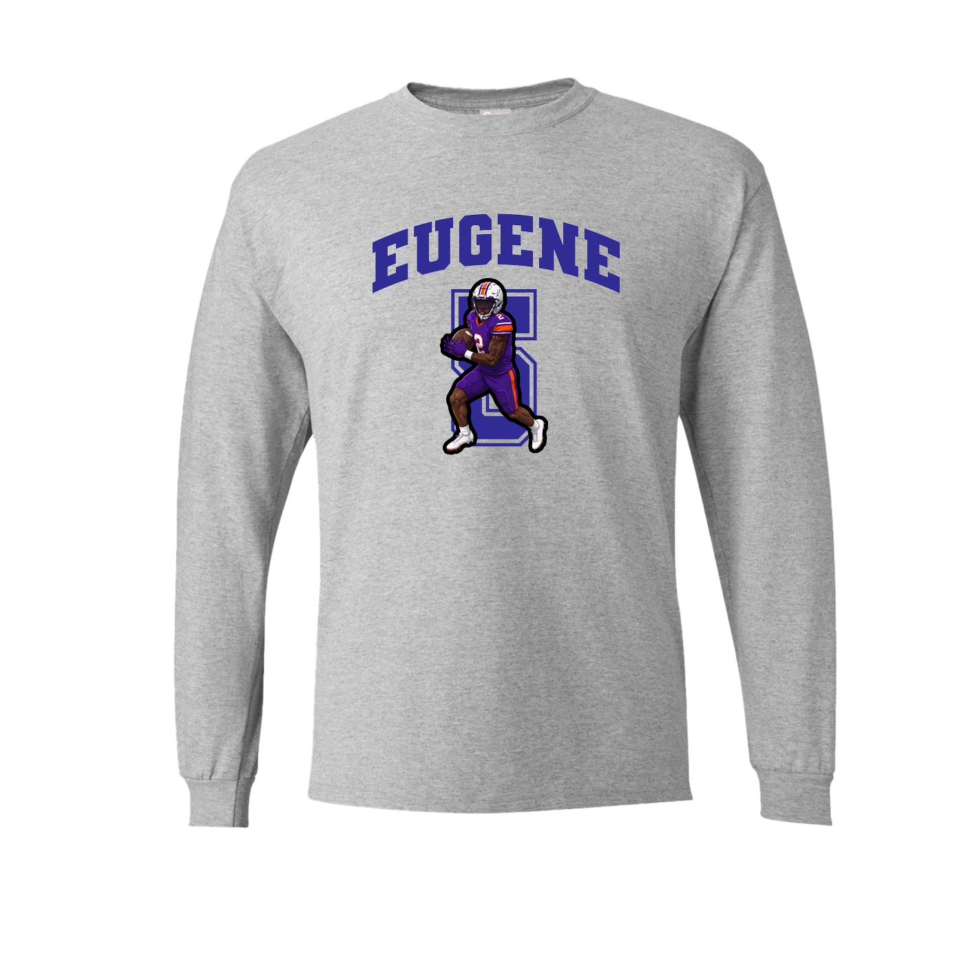Long Sleeve Tee — Number in Grey