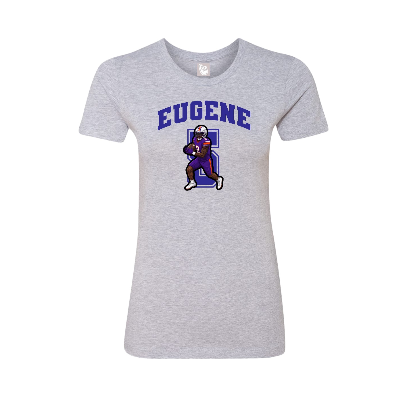 Fitted Women's Tee — Number in Grey