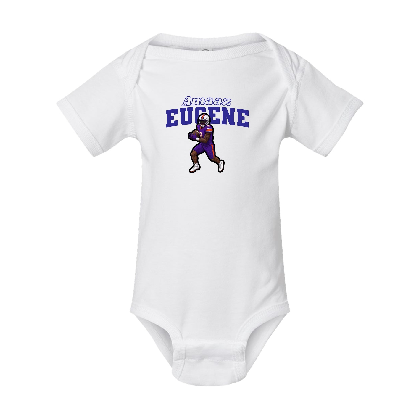 Baby Onesie — Name Arch in White
