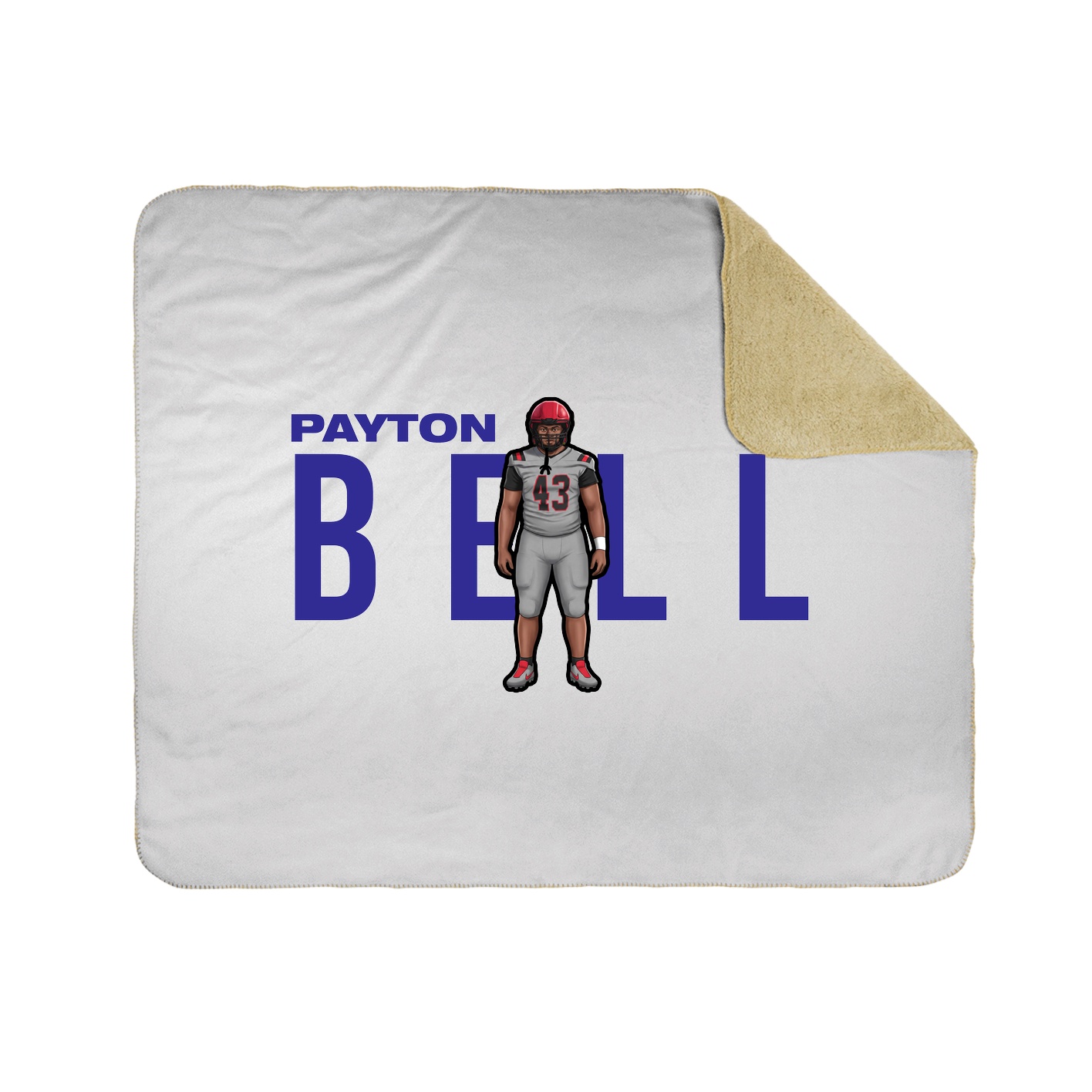 Throw Blanket — Player Name in White