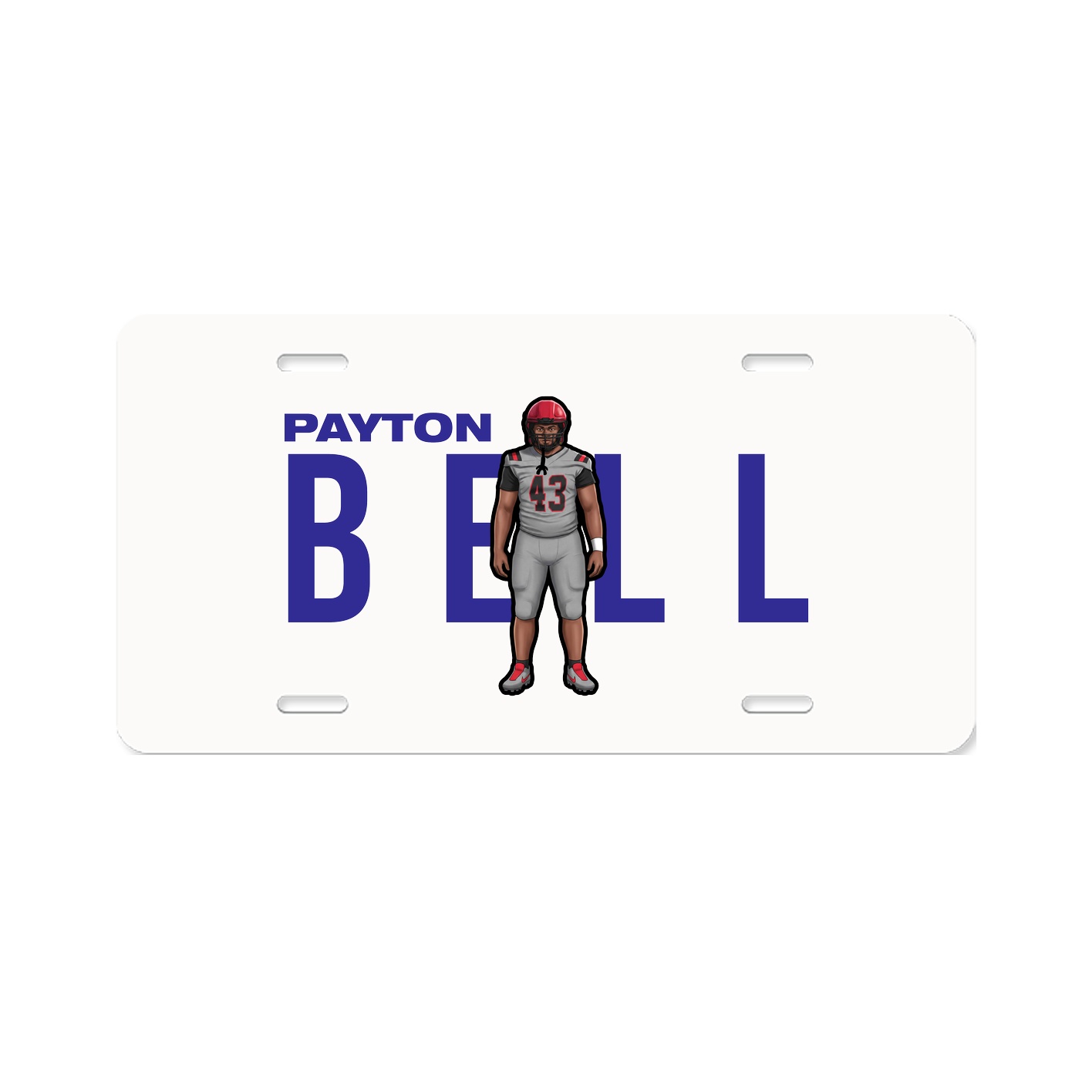 License Plate — Player Name in Classic