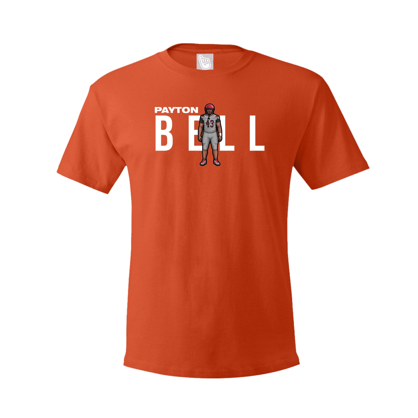 Youth Tee — Player Name in Orange