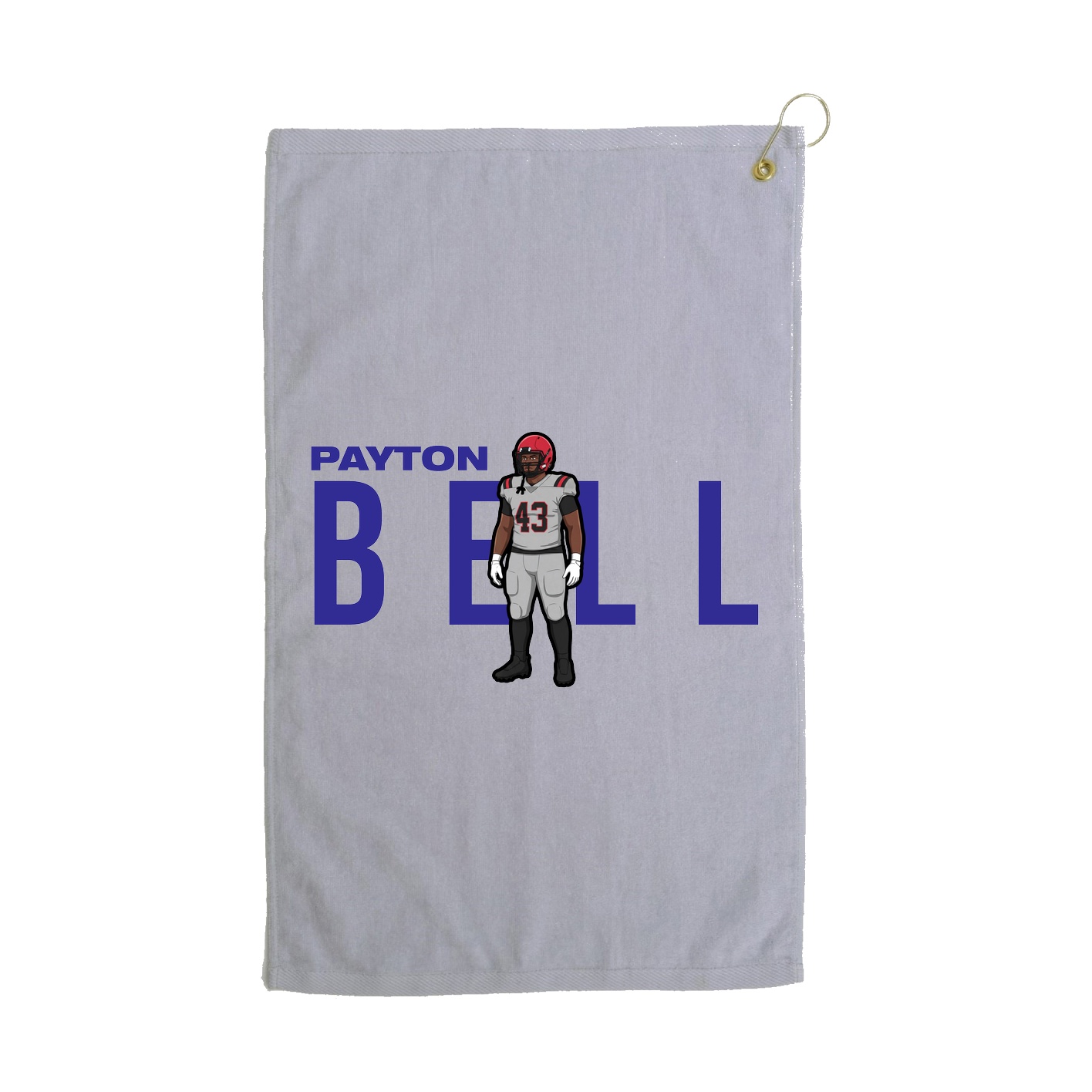 Golf Towel — Player Name in Grey