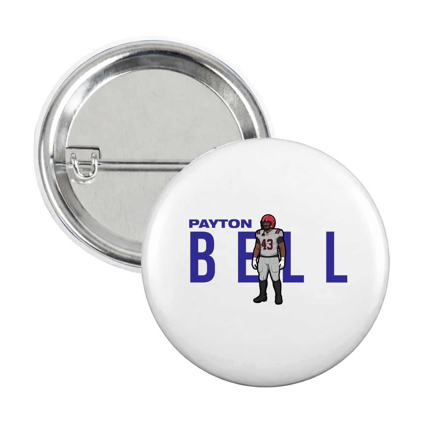 Game Day Button — Player Name in White