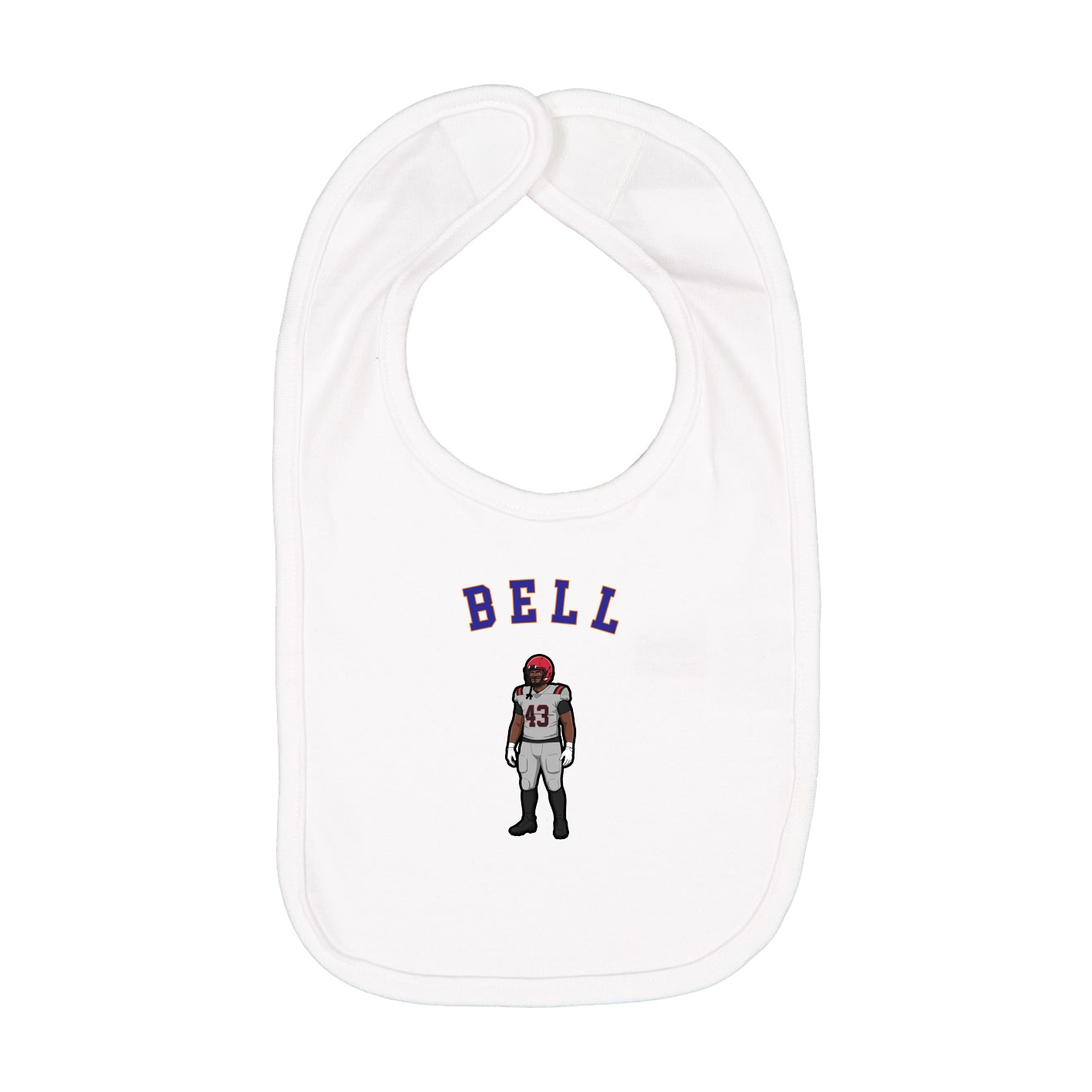 Infant Bib — Shirsey Arch in White