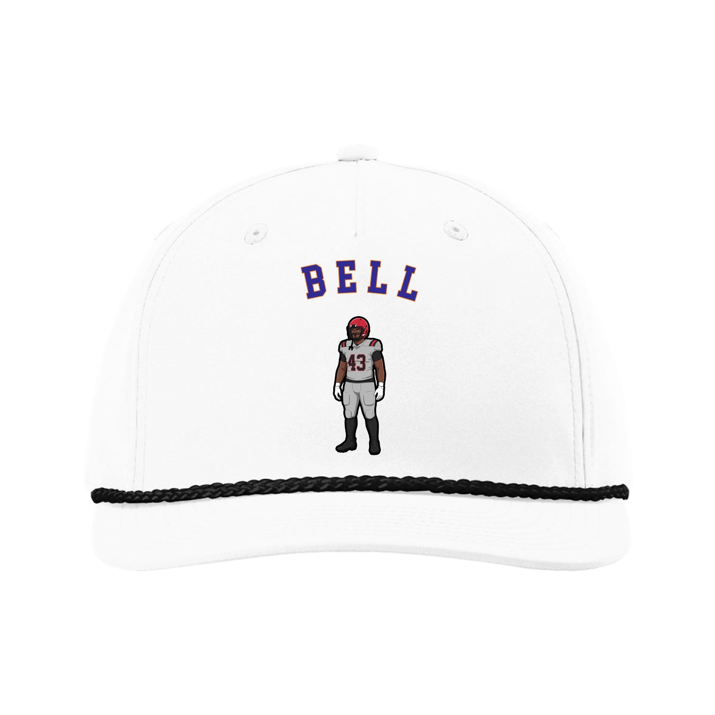 Five-Panel Classic Rope Cap — Shirsey Arch in White