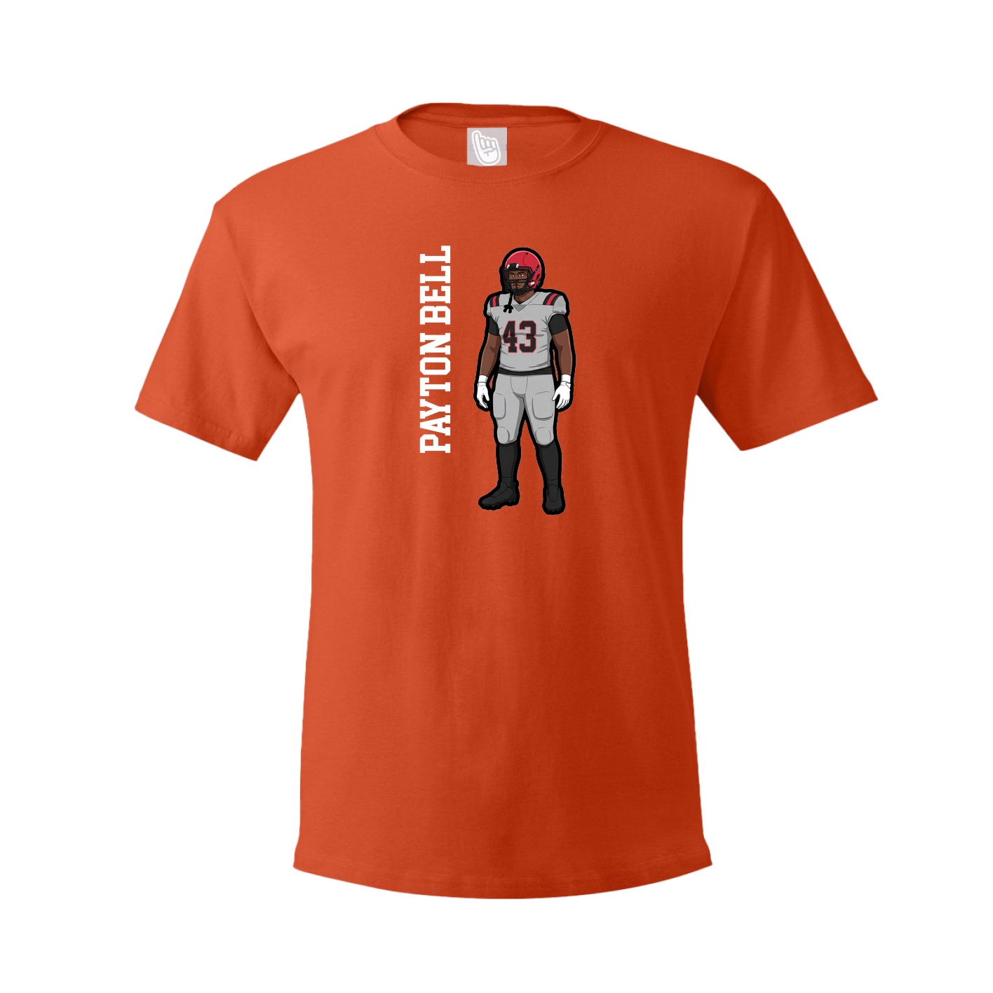 Tee — Name Vertical in Orange